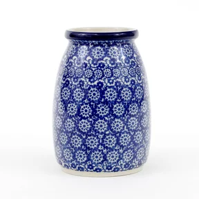 Wazon ceramiczny 196 h-12,5cm <br> 2615X Kobaltowa koronka